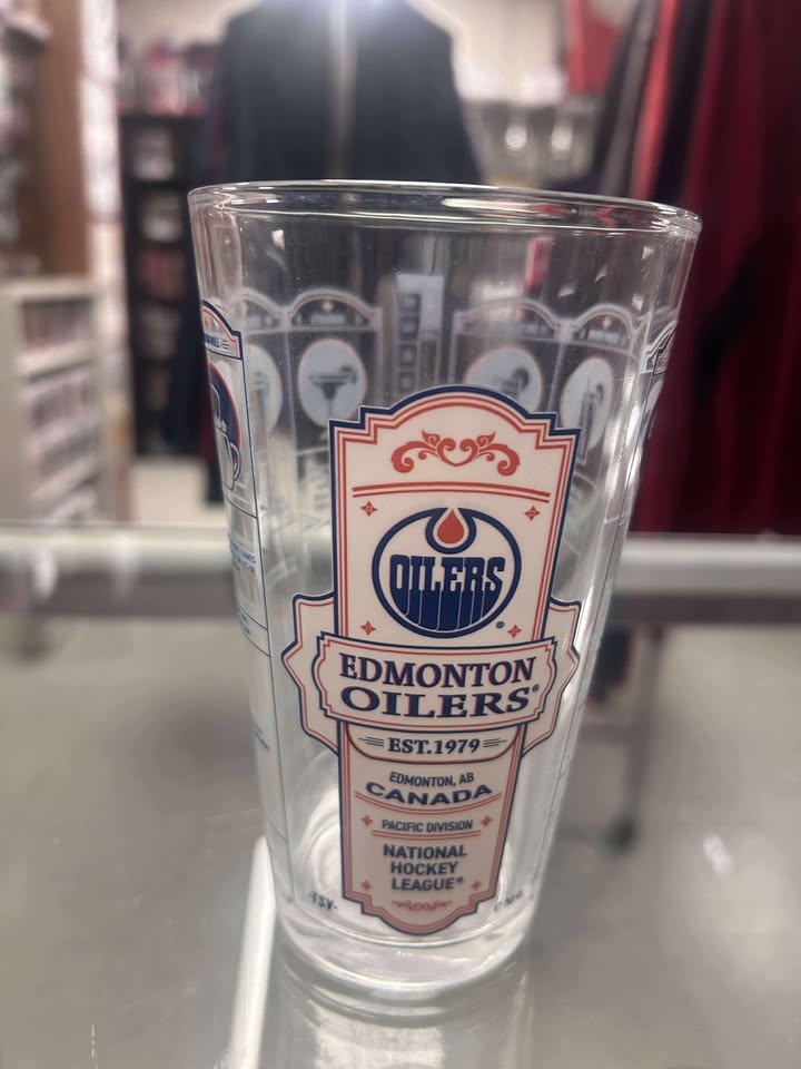 Glass - Bartending Mixing Glass NHL: Edmonton Oilers