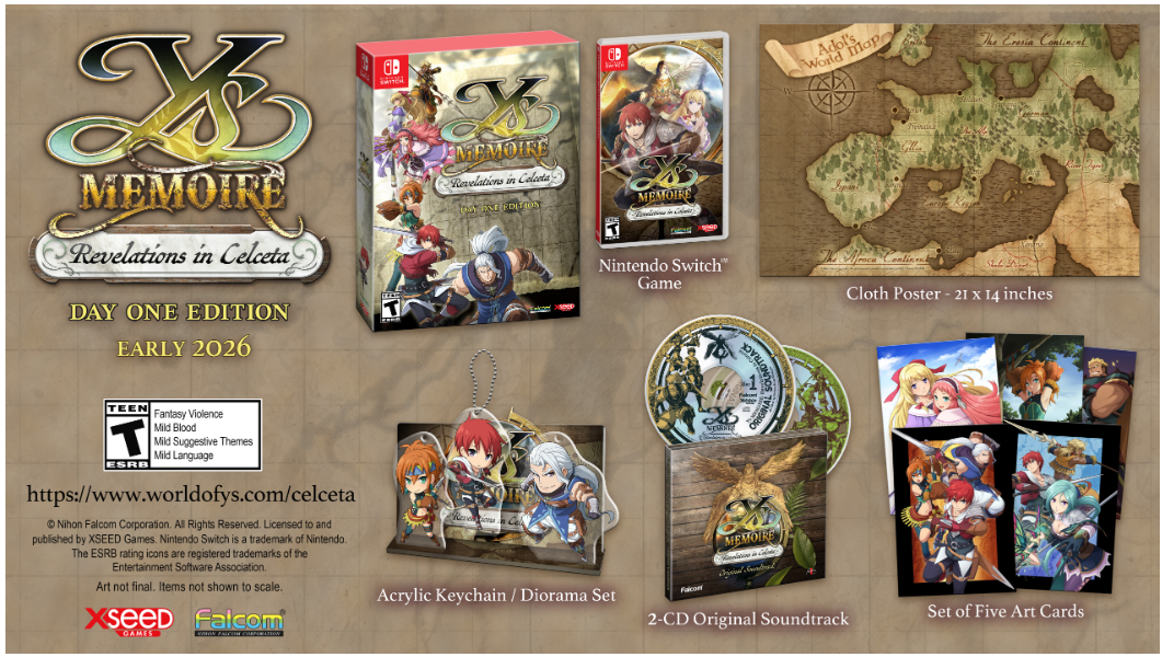 Nintendo Switch (Original) - Ys Memoire: Revelations in Celceta Day One Edition (Sealed) *PRE-ORDER