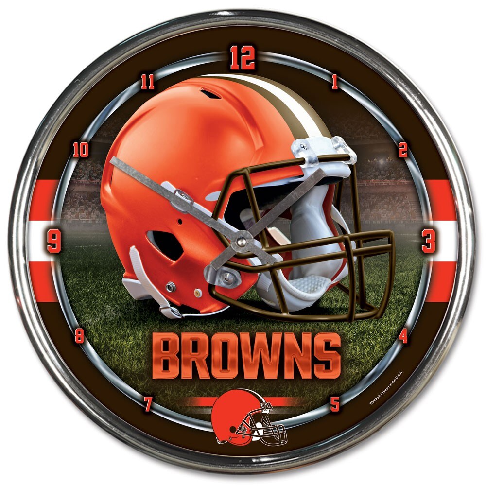 Cleveland Browns Chrome Wall Clock