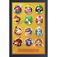 Framed Print - Super Mario: Gold Group