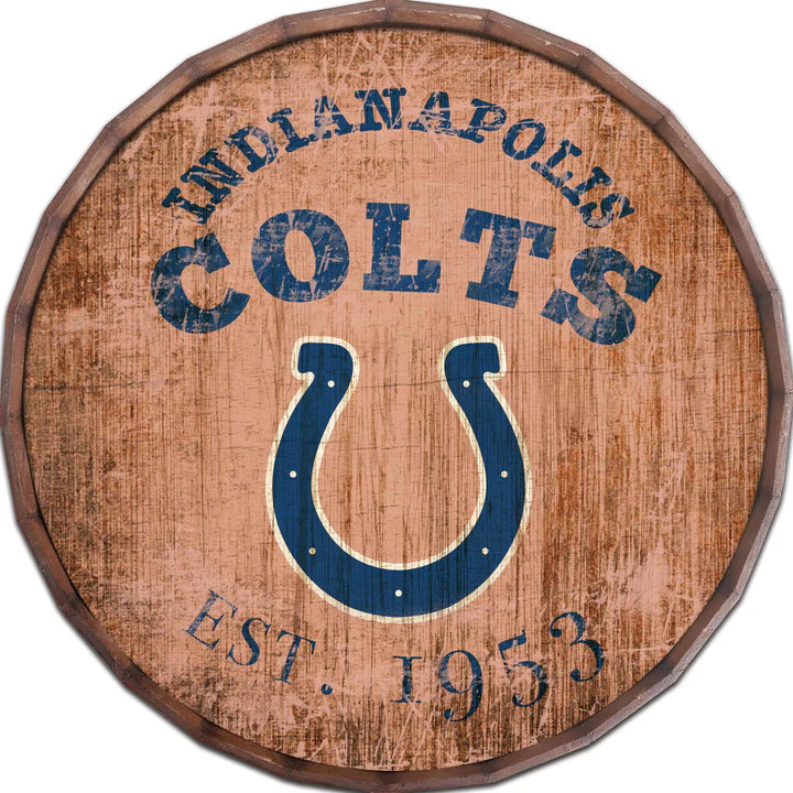 Indianapolis Colts Wooden Barrel Top Sign (24 inch)