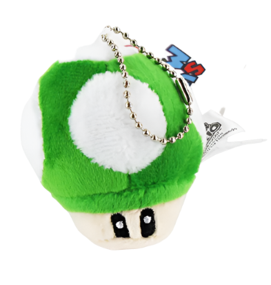 Mario Mushroom Plush Keychain Green Entertainment Center NL