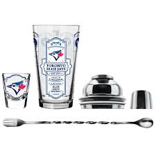 Toronto Blue Jays Bartending Glass Set