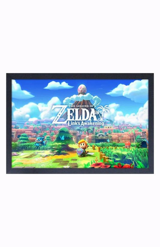 Framed Print - The Legend of Zelda: Link's Awakening Poster Landscape