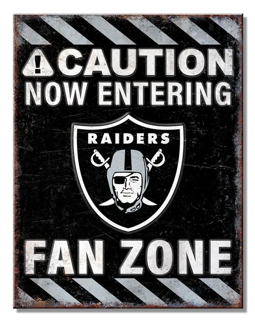 Las Vegas Raiders Fan Zone Tin Sign