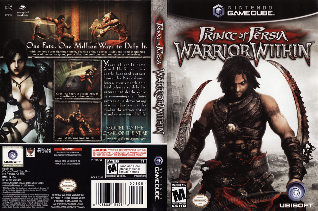 Prince of Persia Warrior within x Box Gamecube Game Cube Wii