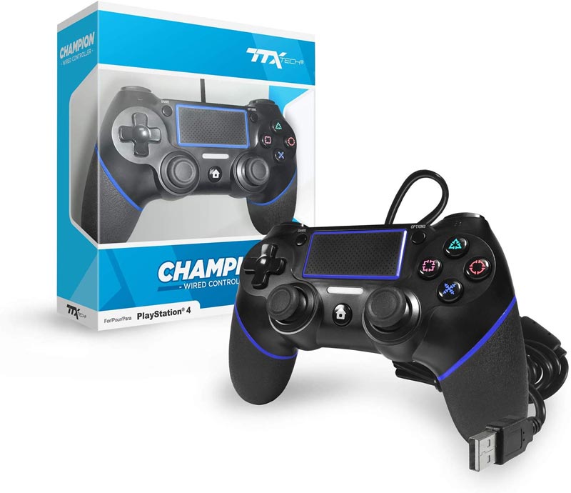 PS4 TTX Champion Wired Controller - Black