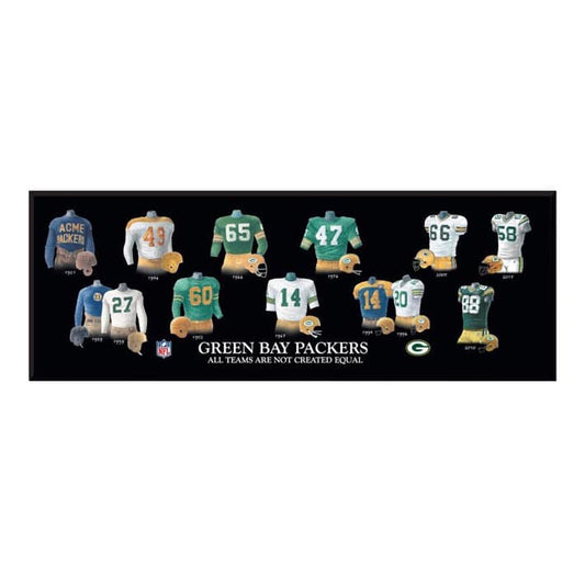 Green Bay Packers Legacy Uniform Plaque