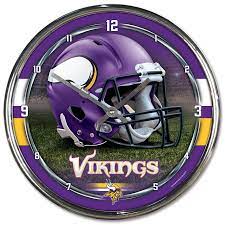 Minnesota Vikings Chrome Wall Clock