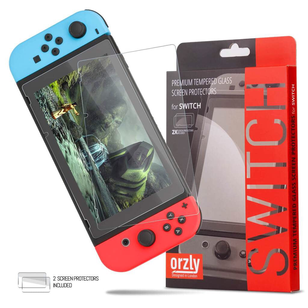 Orzly Premium Tempered Glass Screen Protector (Switch)