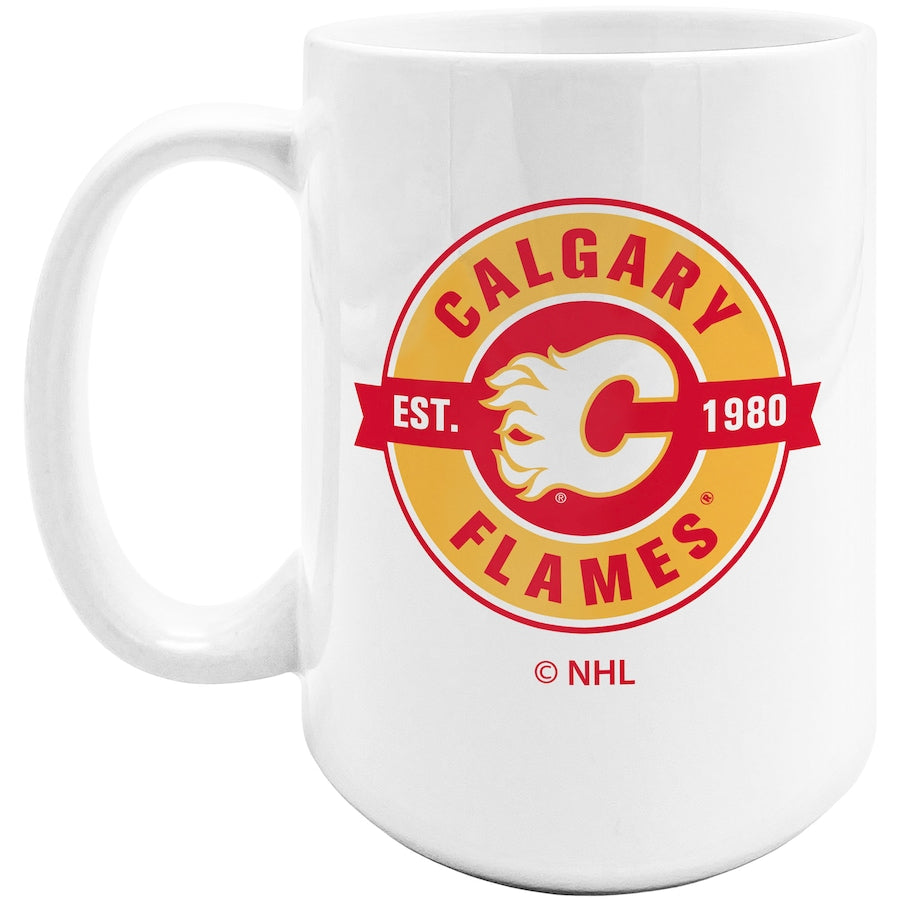 Mug - White Sublimated NHL: Calgary Flames