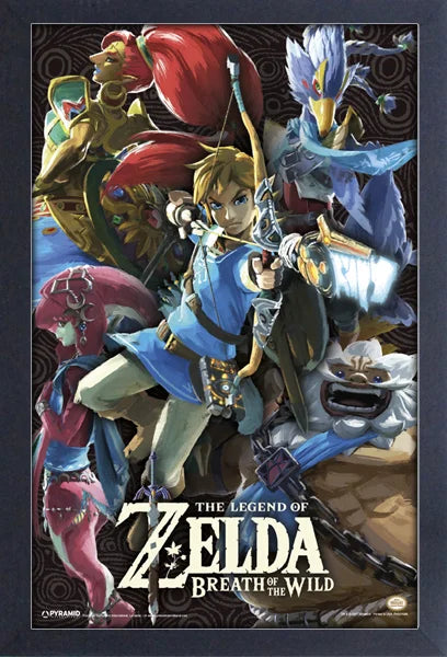 Zelda: Breath of the Wild Champions Framed Print