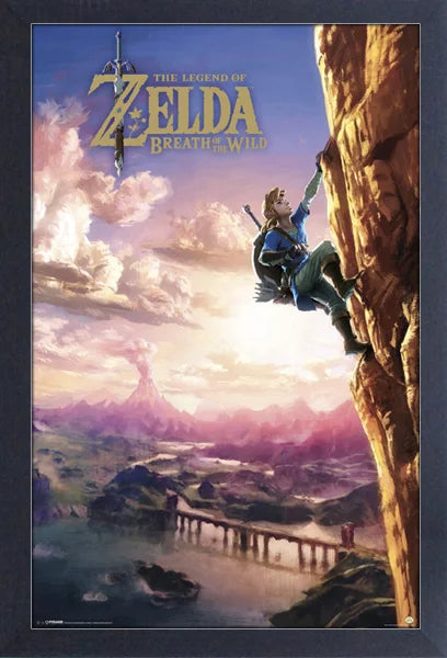 Zelda: Breath of the Wild Climbing Framed Print