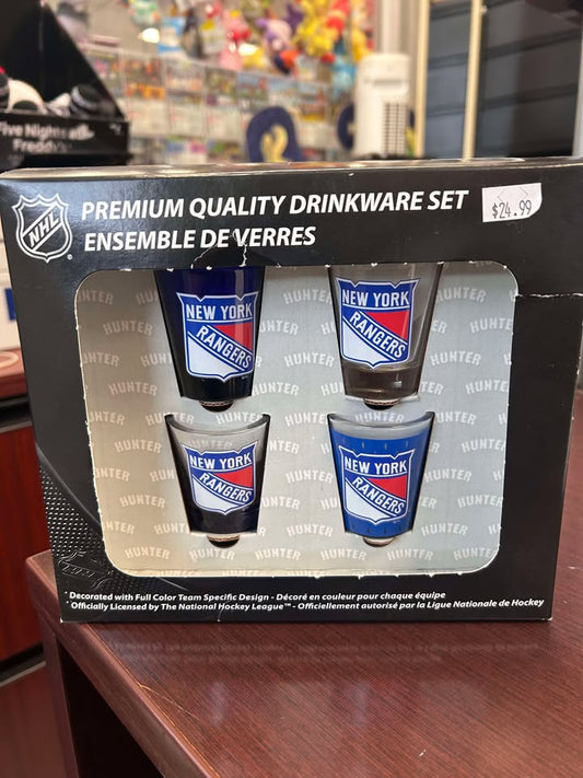 Premium Quality Drinkware Set - NHL: New York Rangers (Shot Glasses)