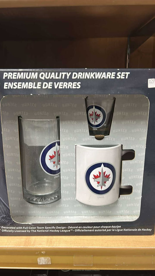 Premium Quality Drinkware Set - NHL: Winnipeg Jets (Assorted Set)