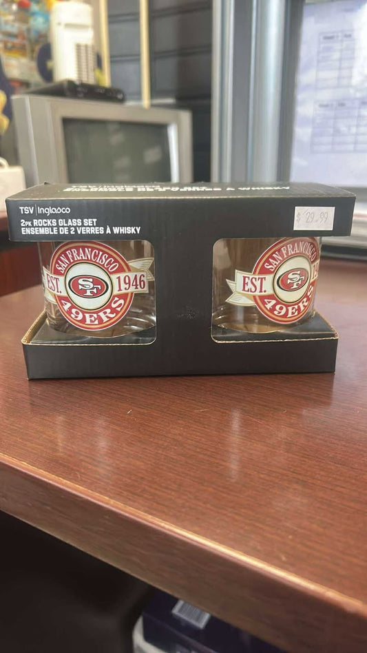 2 Pack Rocks Glass Set - NFL: San Francisco 49ers