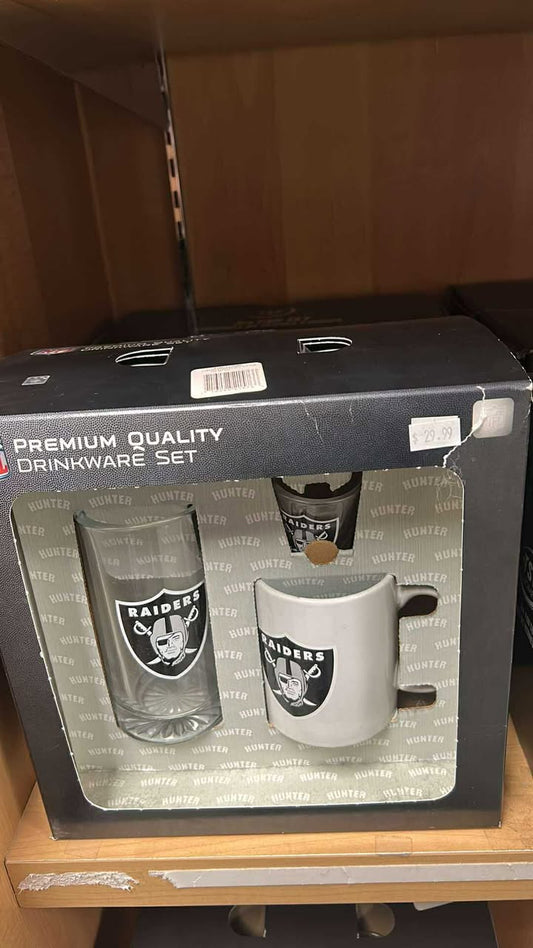 Premium Quality Drinkware Set - NFL: Las Vegas Raiders