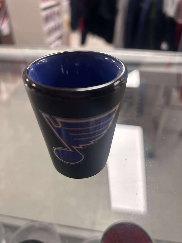Shot Glass - Two Toned NHL: St. Louis Blues