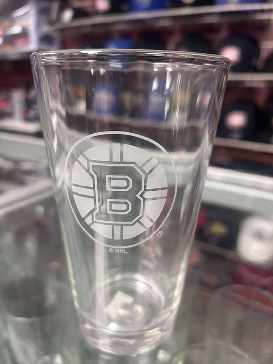 Glass - Clear Logo Glass NHL: Boston Bruins