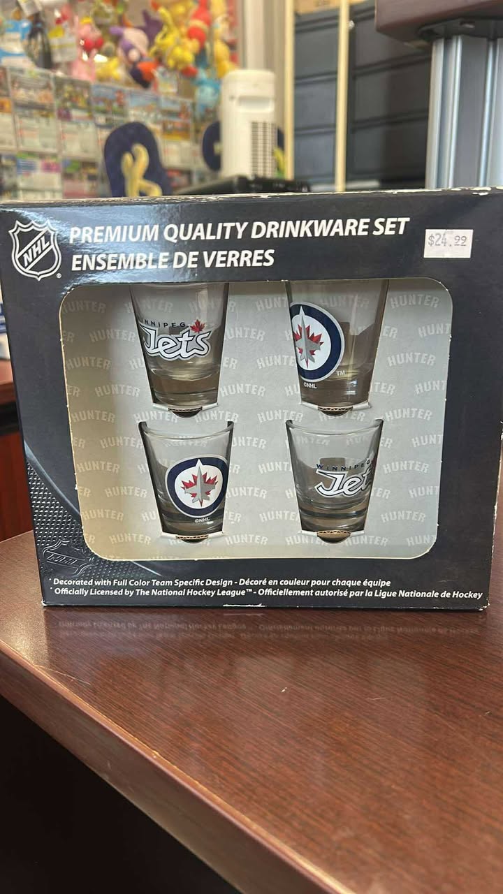 Premium Quality Drinkware Set - NHL: Winnipeg Jets (Shot Glasses)