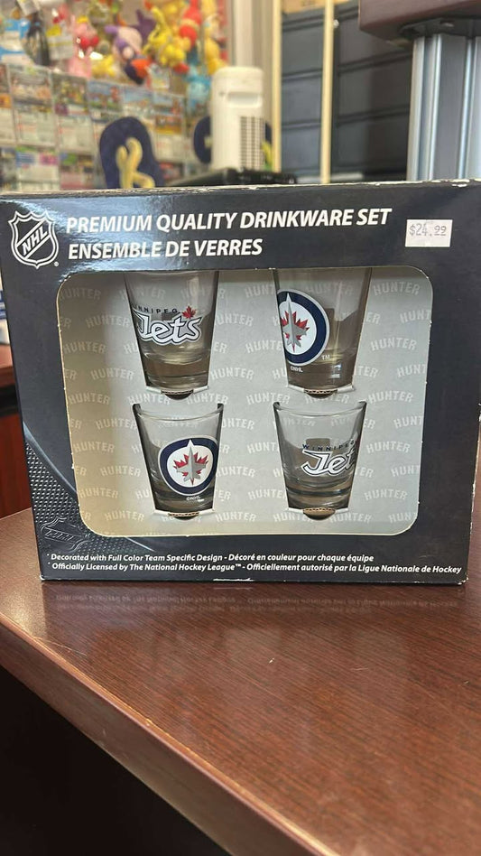 Premium Quality Drinkware Set - NHL: Winnipeg Jets (Shot Glasses)