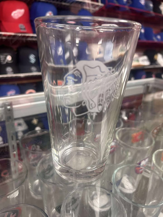 Glass - Clear Logo Glass NHL: Chicago Blackhawks