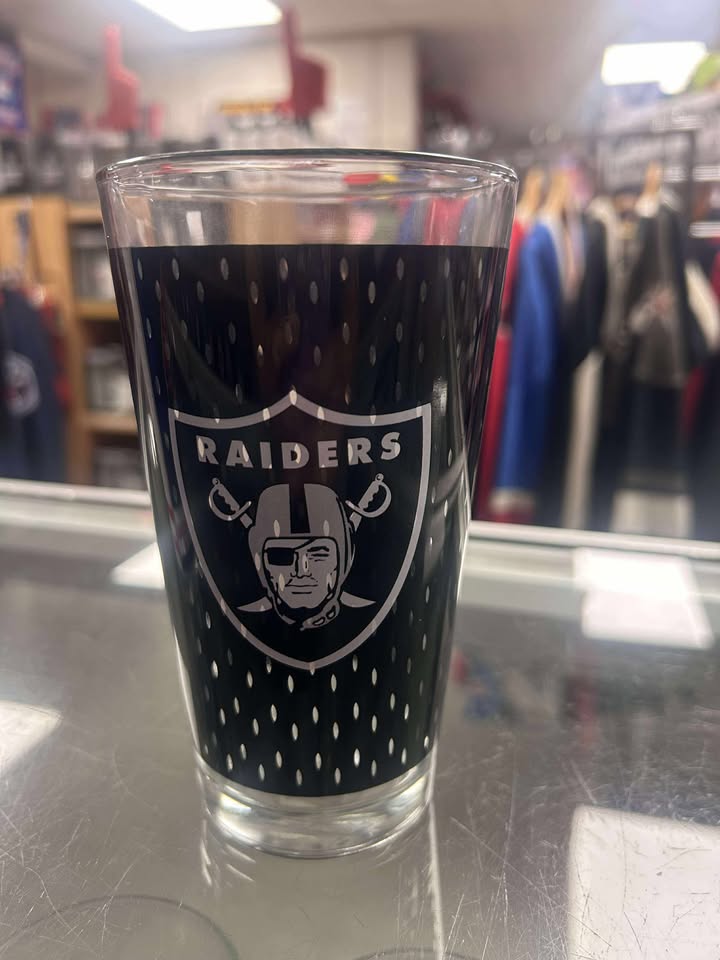 Glass - Jersey Glass NFL: Las Vegas Raiders