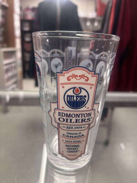 Glass - Bartending Mixing Glass NHL: Edmonton Oilers