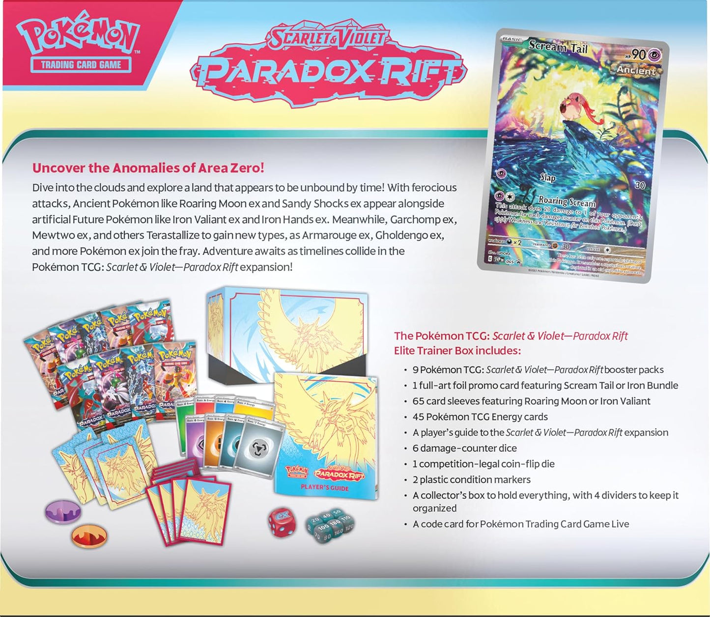 Pokémon TCG: Scarlet & Violet-Paradox Rift Elite Trainer Box (Roaring Moon)