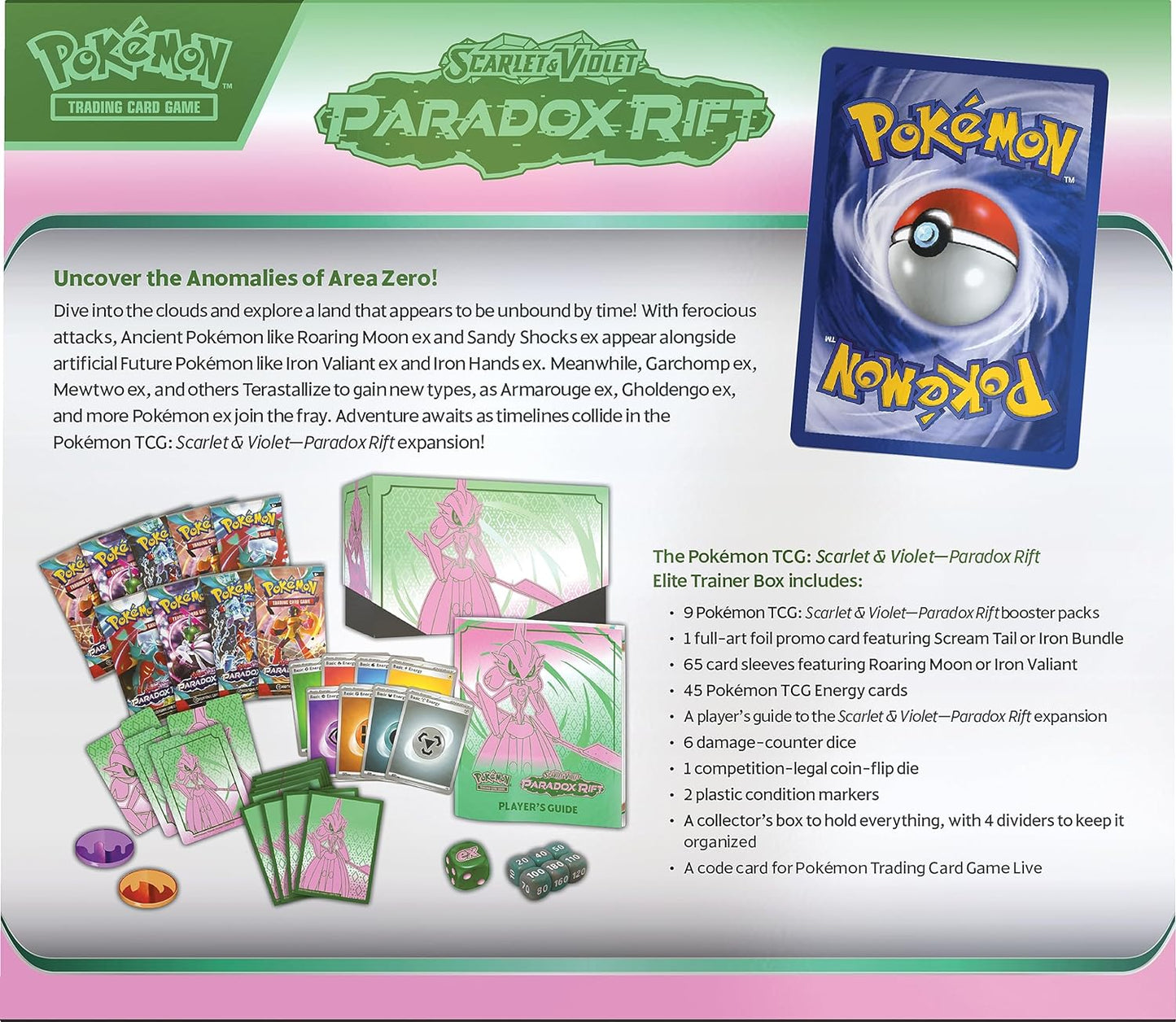 Pokémon TCG: Scarlet & Violet-Paradox Rift Elite Trainer Box (Iron Valiant)