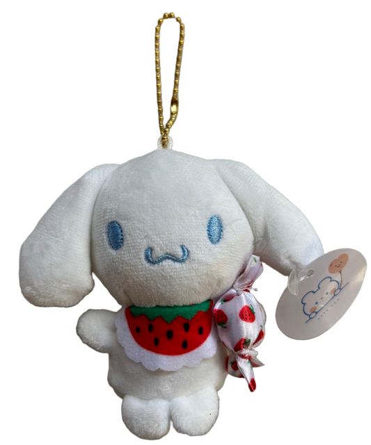 Plush Keychain - Cinnamoroll w/ Strawberry Candy (Hello Kitty)