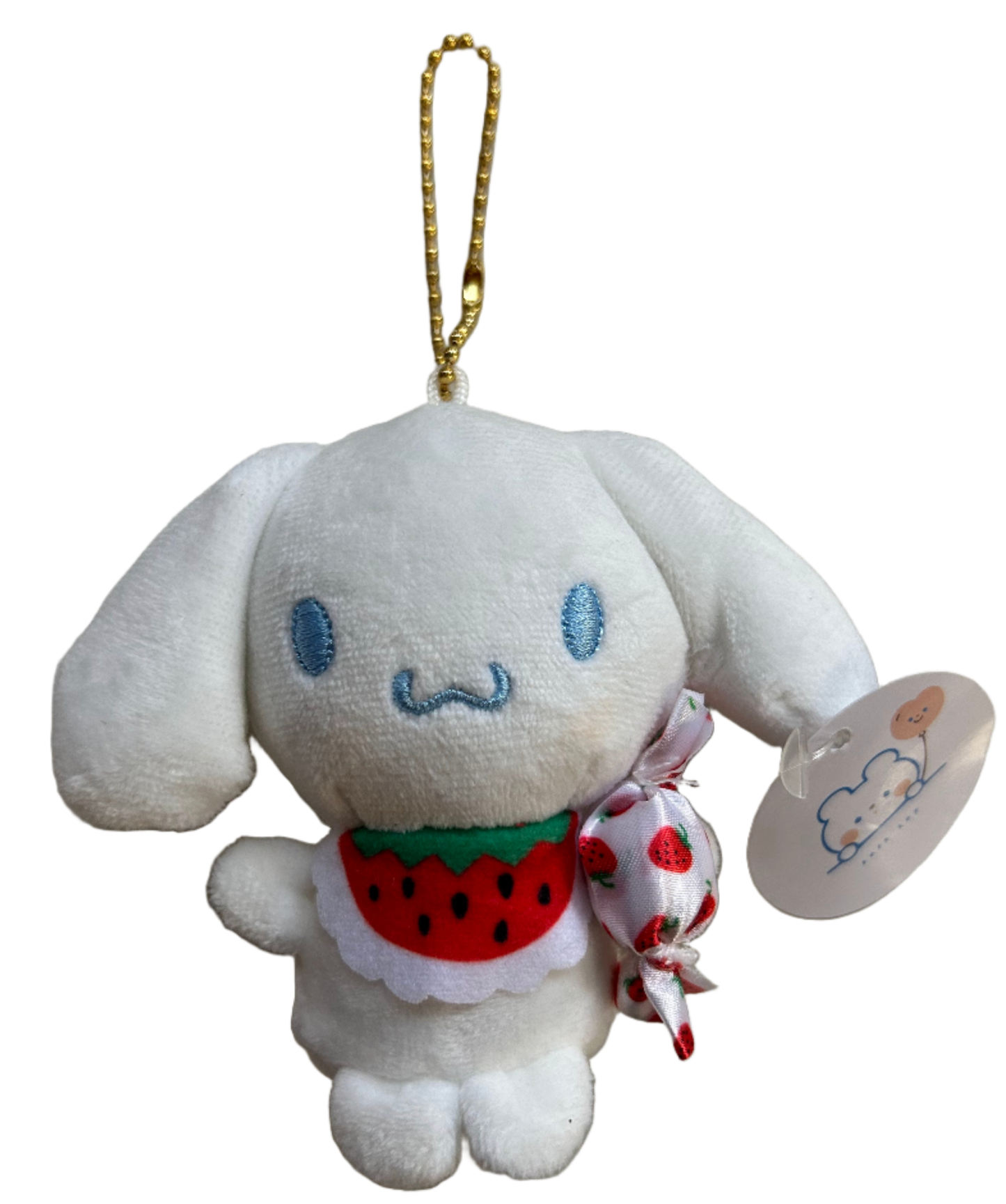 Plush Keychain - Cinnamoroll w/ Strawberry Candy (Hello Kitty)