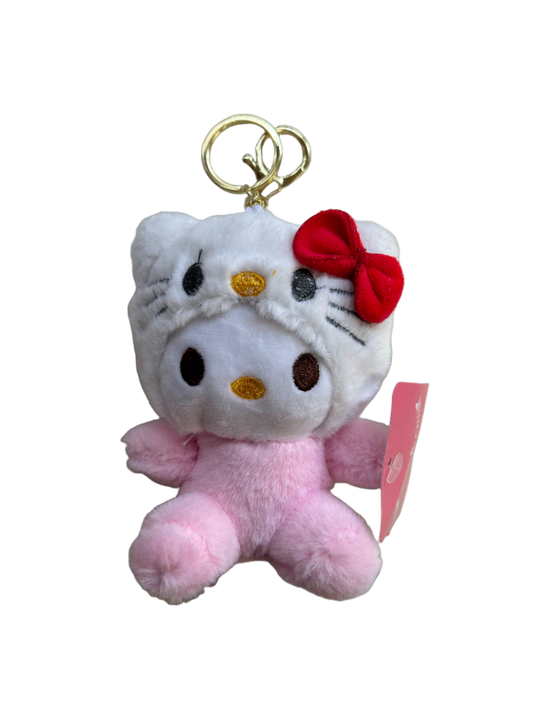 Plush Keychain - Hello Kitty (Pink Suit)