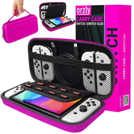 Orzly Switch Carrying Case: Hot Pink