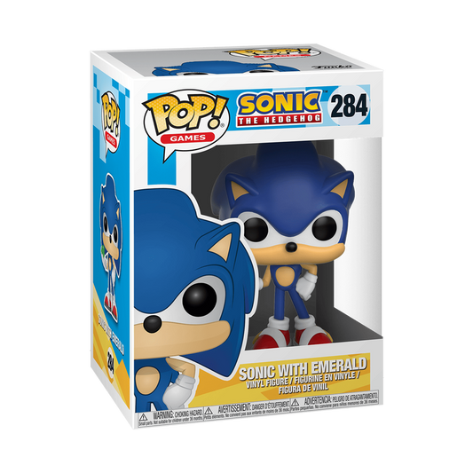 Games: Sonic the Hedgehog: Sonic (with Emerald) POP! #284