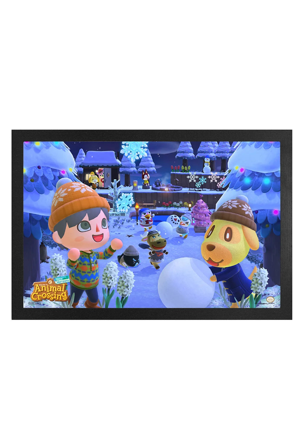 Animal Crossing: Winter Scenery Framed Print