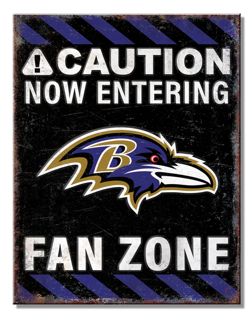 Baltimore Ravens Fan Zone Tin Sign