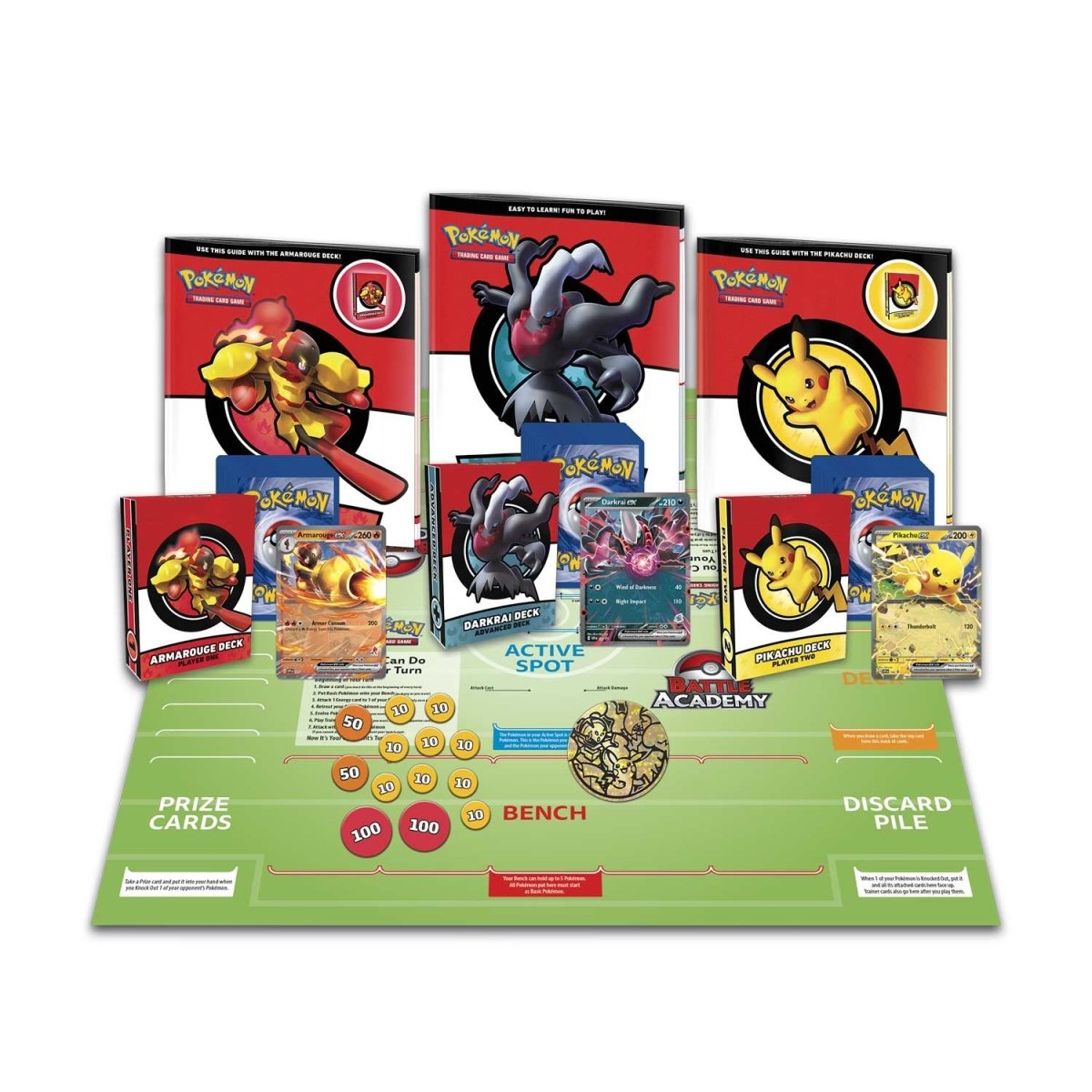 Pokémon Trading Card Game Battle Academy (Armarouge ex, Pikachu ex & Darkrai ex)