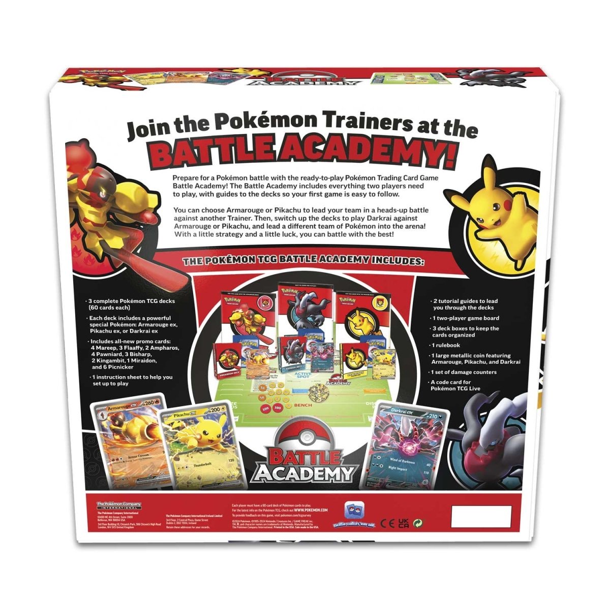 Pokémon Trading Card Game Battle Academy (Armarouge ex, Pikachu ex & Darkrai ex)