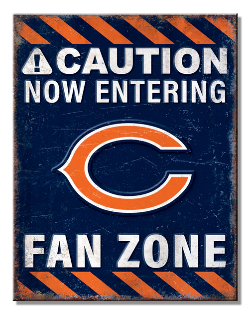 Chicago Bears Fan Zone Tin Sign