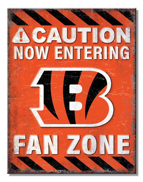 Cincinnati Bengals Fan Zone Tin Sign