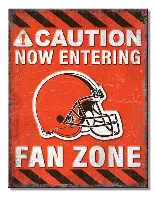 Cleveland Browns Fan Zone Tin Sign