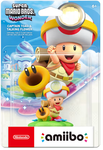 Super Mario Bros. Wonder - Captain Toad & Talking Flower Amiibo