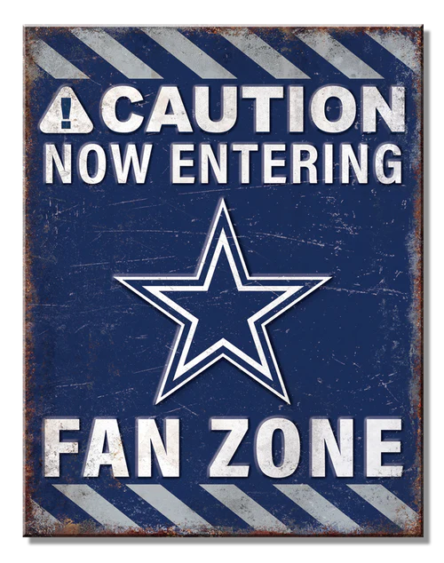 Dallas Cowboys Fan Zone Tin Sign