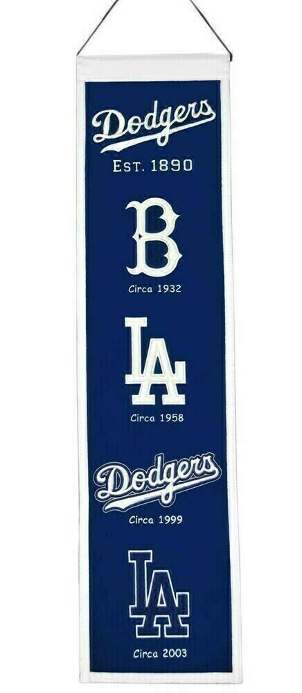 Los Angeles Dodgers Heritage Banner (White)