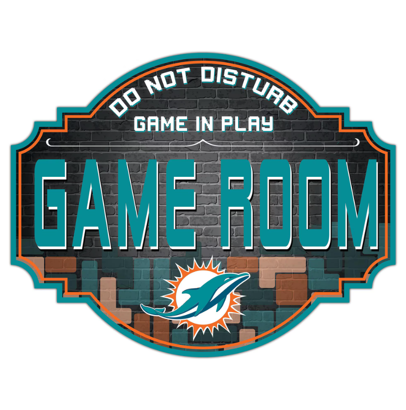 Miami Dolphins Game Room Tavern Sign (24")