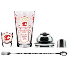 Bartending Glass Set - NHL: Calgary Flames
