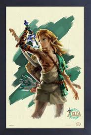 Framed Print - The Legend of Zelda: Tears of the Kingdom Link with Sword