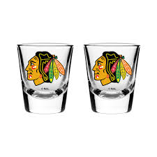 2 Pack Shot Glass Set - NHL: Chicago Blackhawks