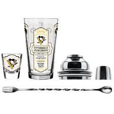 Bartending Glass Set - NHL: Pittsburgh Penguins